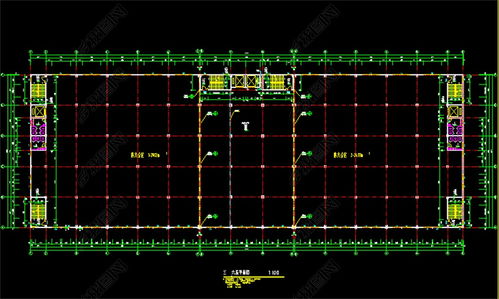 廠房cad建筑施工平面圖設(shè)計平面圖下載